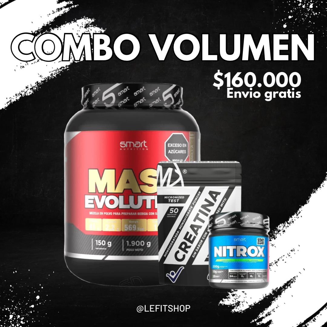 MASS EVOLUTION 4 LBS + CREATINA IMN 50 SERV + NITROX 20 SERV