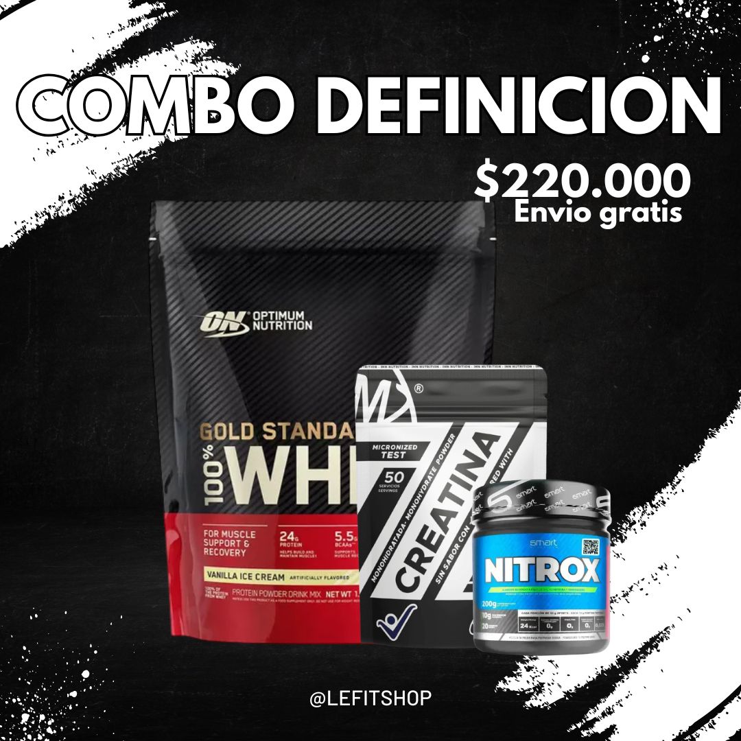 WHEY GOLD 1.5 LBS + CREATINA IMN 50 SERV + NITROX 20 SERV