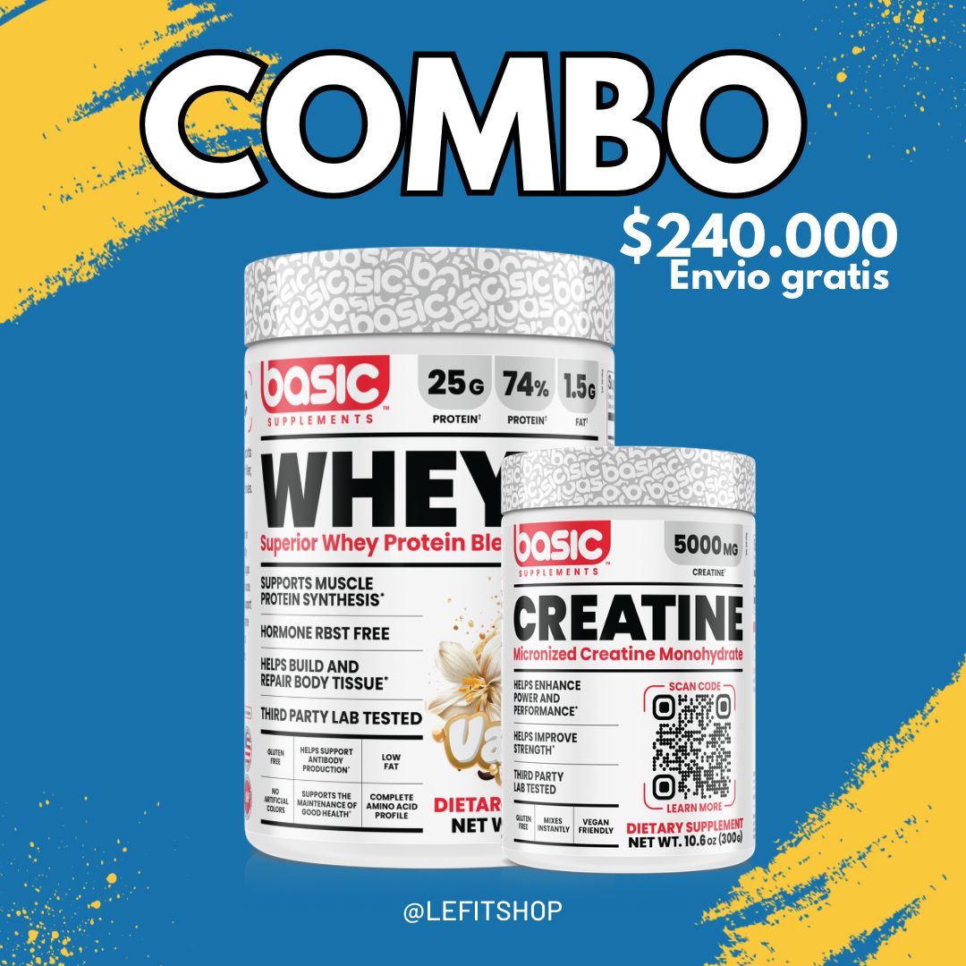 WHEY BASIC 2 LBS + CREATINA BASIC 60 SERV