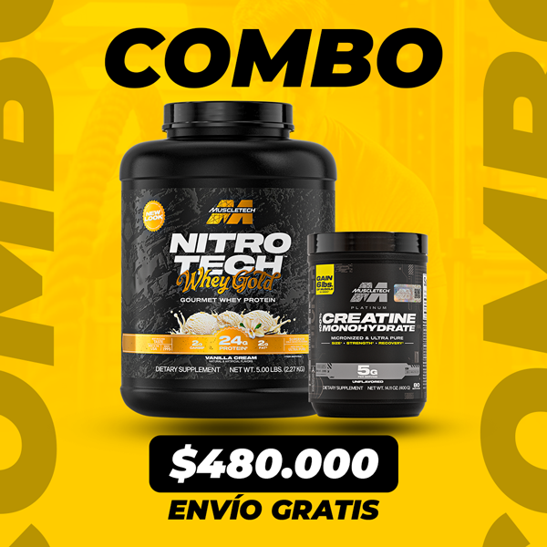 NITROTECH WHEY GOLD 5 LBS + CREATINA PLATINUM 80 SERV