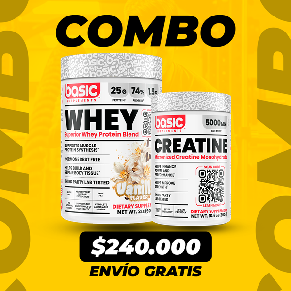 WHEY BASIC 2 LBS + CREATINA BASIC 60 SERV