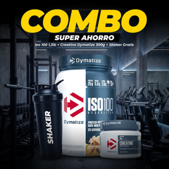 COMBO ISO 100 1,3 LB + CREATINA DYMATIZE 300 G + SHAKER