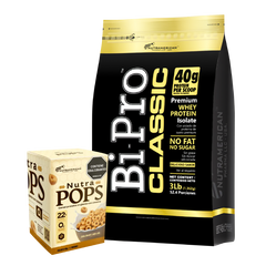 PROMO BIPRO CLASSIC 3 LBS COOKIES AND CREAM + NUTRA POPS CAJA GRATIS